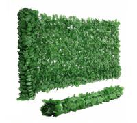 Artificial Ivy Leaf Hedge Panels Mesh for Garden Fences or balconys 300x150cm roll mesh wall