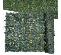 Artificial Ivy Privacy Fence, 3 m Decorative Aesthetic Background Wall - Balcony Privacy Screen - Apartment Backyard Outdoor