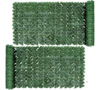 Artificial Ivy Privacy Fence Screen - Expandable Faux Leaf Trellis Panel with UV Resistant Greenery - Outdoor Garden Wall Panel for Balcony, Patio, Fence, or Indoor Privacy Decor (1m x 3m) (2)