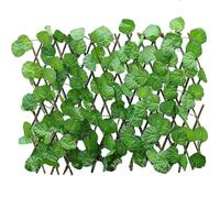 Artificial Ivy Privacy Fence Wall Screen Expandable Faux Greenery Hedge Panel Weather Resistant Leaf Wall Decor Garden Fences(Begonia Leaves,M)