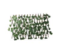 Artificial Ivy Privacy Screen, Expanding Trellis Fence Green Leaf Wall Garden Decor, Expandable Wood Frame Outdoor Plant Screen, 40Cm Height(Grape)