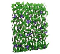 Artificial Ivy Trellis Expandable 180x20cm Green PVC Wood Privacy Screen Outdoor