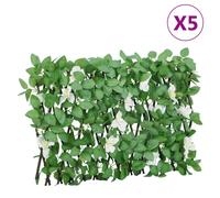 Artificial Ivy Trellis Expandable Green PVC Wood 180x30cm Privacy Screen 492Lvs