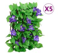Artificial Ivy Trellis Expandable Green PVC/Wood Privacy Screen Outdoor 180x20cm