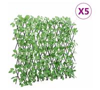 Artificial Ivy Trellis Expandable Privacy Screen Green 180x30cm PVC Wood 492Lvs