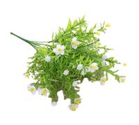 Artificial Jasmine and Wild Chrysanthemum Flowers, Silk Fake Plants for Home Wedding Office Decoration, 35cm(white)