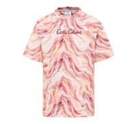 Artificial Knit T-Shirt - male - Carlo Colucci - T-Shirts - Orange - L - Tops L