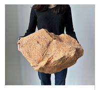 Artificial Landscape Foam Fake Rocks for Yard Decorative, Non-Hollow Lightweight PU Stone, 6-Pack