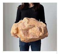 Artificial Landscape Foam Fake Rocks for Yard Decorative, Non-Hollow Lightweight PU Stone, 6-Pack