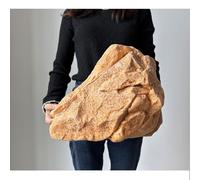 Artificial Landscape Foam Fake Rocks for Yard Decorative, Non-Hollow Lightweight PU Stone, 6-Pack