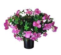 Artificial Large Outside Flowers with Pot Bulk Faux Plants UV Resistant Azaleas Bush Shrubs for Garden Outdoors Indoors Decoration