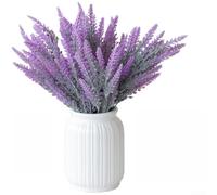 Artificial Lavender Flowers With 5 Branches Realistic Plastic Stems For Wedding Hotel Home Decor Purple Grain Ear Style 38cm(C)