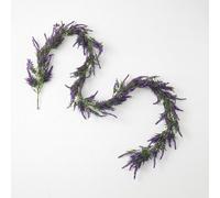 HOMESCAPES Flower Garland Lavender - 190cm Artificial Flower Garland for Decoration, Spring Floral Garland Hanging Vine for Wedding Arch Mantle Home Wall Bedroom Party Decor