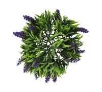 Artificial Lavender Topiary Ball Hanging Basket Plastic