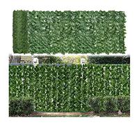 Artificial Leaf Hedge - Green Ivy Garden Fence Wall, Outdoor Balcony, Plastic Privacy Fencing for Enhanced Garden Aesthetics