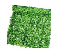Artificial Leaf Screening Artificial Ivy Fence Screening Artificial Ivy Leaf Green Hedge Roll with Artificial Flowers, Waterproof UV Protection Garden Screening for Indoor Outdoor Decor