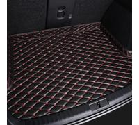 Artificial Leather Car Boot Liner Mat for Peugeot 308 2016-2019, Custom Auto High Edge Trunk Mat Cargo Liner Protector Pad Waterproof Carpet Interior Accessories,Black-Red