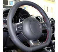 Artificial Leather Hand-stitched Car Steering Wheel Covers Case For TT 2008-2013 TTS 2011-2013 R8 2014 Auto Accessories Styling(2-Red)