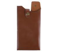 Artificial Leather Knives Case with Felt Lining for Kitchen Use | Brown Sleeve, 1 Protective Cover, for Butcher and Utility Knives, Simple Stylish Look