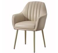 Artificial Leather Makeup Dressing Table with Carbon Steel Legs Modern Sofa for Bedroom Balcony and Marriage Room - Stylish Khaki Finish.