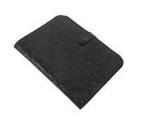 Artificial Leather Nail Drill Bits Organizer Bag Black 84 Holes | Snap Closure, Slot Layout, Impact Protection, for Nail Art Tools, Cuticle Pushers, Home Use
