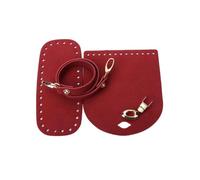 Artificial Leather Shoulder Bag Bottom Strap Replacement for DIY Knitting Crochet Handbag Sewing Accessories,Red,1Set