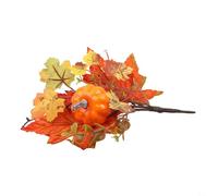 Artificial Leaves Branch Fake Fall Foliage Stems Plants Outdoor Indoor Home Decor Realistic Foam Maple Leaf Bunch Decorative Imitation Green Plants for Kitchen House(C)