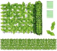 Artificial Leaves Fence Artificial fence rolls, besides concealing unsightly walls and fences, can also cleverly divide different areas of the garden, block neighbors' views,create a more private outd
