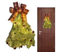 Artificial LED Pine Swag Decoration - Christmas Pines Garland | Realistic Festive Door Centerpiece, Outdoor Mantle Swag Lighting, Cabinet Kitchen Window Wreath, Entrance Hanging Pine Needle Trim