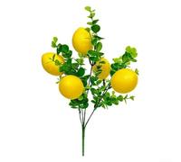 Artificial Lemon Branch for Event Planning Catering Services Photo Shoots Realistic Faux Citrus Branch with Detailed Leaves and Textured Fruit (Style B)