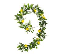Artificial Lemon Garland, Spring Summer Greenery Vine Faux Fruit Vine for Door Wall Mantle Wedding Party Table Christmas Decorations (200cm/78.7 inches)