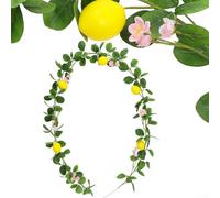Artificial lemon vine greenery decoration for air conditioning pipe, door, and window indoor use offering lifelike lemons and flower details (A)
