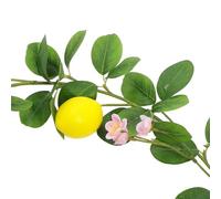 Artificial lemon vine greenery decoration for indoor air conditioning pipes, doors, and offering lifelike lemons and floral features for fresh look (A)