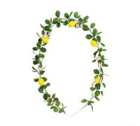 Artificial lemon vine with lifelike lemons and flowers for air conditioning pipe decoration doors and to add green natural effects (A)