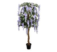 Greenbrokers Artificial Lilac Wisteria Tree Potted Plant, Purple