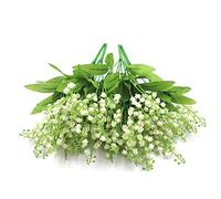 Artificial Lily Of The Valley - Lily Of The Valley Plastica Flower, Bridal Wedding Bouquet, Stems Of Artificial White Lily Of The Valley Flowers For Home Decoration, Flower Bouquet For Wedding