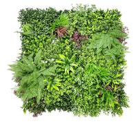 Artificial Living Wall Panels 1m x 1m - Artificial Grass Wall Panels - Garden Screening & Indoor Outdoor Plant Wall for Garden Privacy & Flower Wall Panel - 3-Year UV Guarantee (Forest Bloom)
