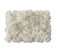 Artificial Living Wall Panels, 1pc Artificial Flower Wall Panel Backdrop Wedding Decoration Mariage Birthday(White)