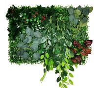 Artificial Living Wall Panels, 40 CM*60CM Simulation Decoration Artificial Flower Wisteria Vine Panel(Picture Color-15)