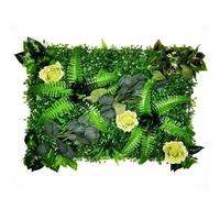 Artificial Living Wall Panels, 40 CM*60CM Simulation Decoration Artificial Flower Wisteria Vine Panel(Picture Color-03)