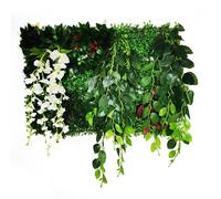 Artificial Living Wall Panels, 40 CM*60CM Simulation Decoration Artificial Flower Wisteria Vine Panel(Picture Color-17)