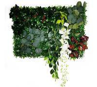 Artificial Living Wall Panels, 40 CM*60CM Simulation Decoration Artificial Flower Wisteria Vine Panel(Picture Color-19)