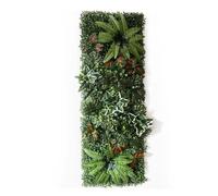 Artificial Living Wall Panels, 40X120CM Artificial Plant Vine ArtificialBoard Lawn Green Leaf Grass Grid Wall Decoration(5)