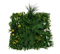 Artificial Living Wall Panels, Artificial Flower Wall Panels 50X50cm, Grass,Against Fading,Practical And Reliable,Simple And Straightforward(D)