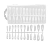 Artificial Long Nail Tips 240pcs Clear False Nail Extension Tips Wearable Reusable Curve Nails for Salon Home Professional Use ABS Material 12 Sizes