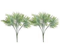 Artificial Luana Palm Bush, 37 cm, Pack of 2, Green