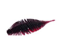 Artificial Lure Featuring Worm Grub for River Fishing, Red Black