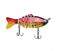 Artificial Lure with For multi-Point Articulation for Dynamic Swimming Action Targeting Bass Trout and in Various Water Types (F)