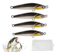 Artificial Lures for Freshwater,4pcs Realistic Metal Lures | Simulated Metal - For Perch Trout Catfish Freshwater Ice Lake River Outdoor