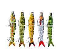 Artificial Lures,Realistic Bait Set for,5 Piece Wobbly Articulated Swimbaits | For Fishermen In Freshwater And Saltwater For Catching Trout Perch And Various Fish Species